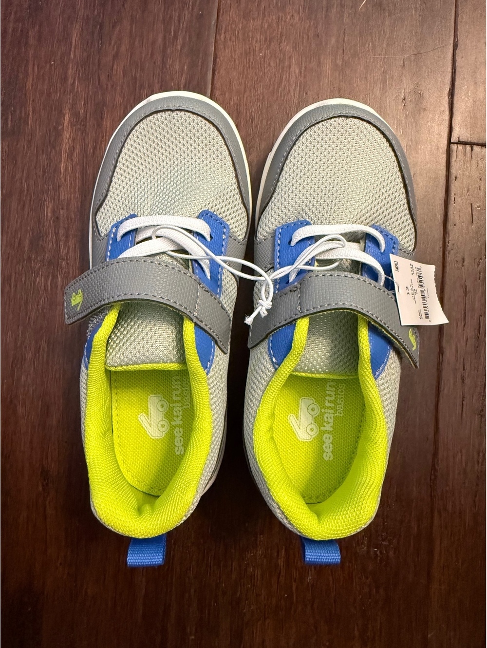 See Kai Run Boys' Gray and Blue Athletic Sneakers Size 12
